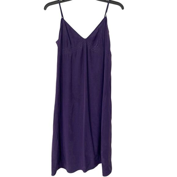 Twelfth Street By Cynthia Vincent Y2K Silk Slip Dress Purple Jewel Tone Small - Picture 1 of 11